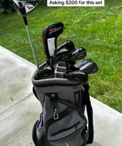 full high performance left handed golf set - (all black)