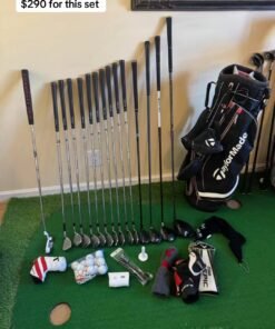 Magnificent Taylormade Callaway Titleist Left Hand Complete Golf Set Up W/range Finder